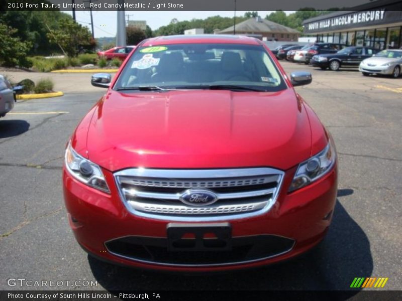 Red Candy Metallic / Light Stone 2010 Ford Taurus Limited