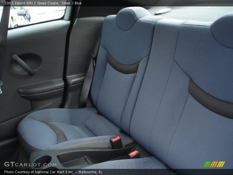 Silver / Blue 2003 Saturn ION 2 Quad Coupe