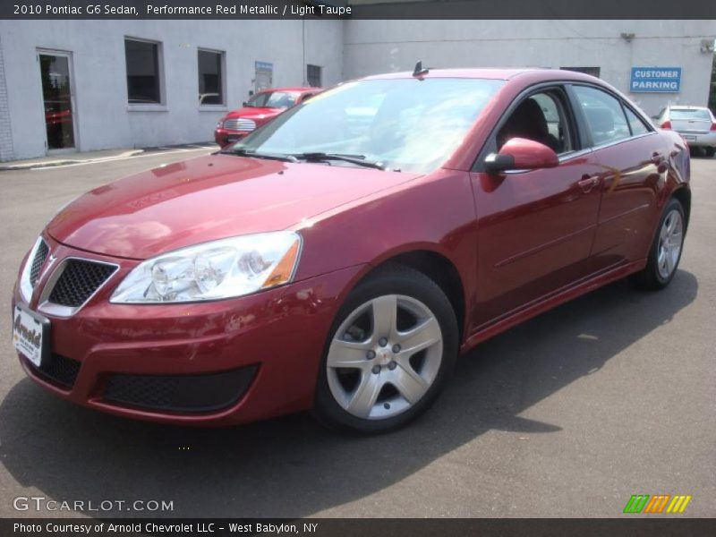 Performance Red Metallic / Light Taupe 2010 Pontiac G6 Sedan