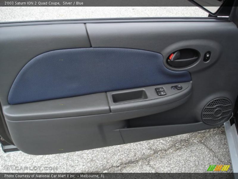 Silver / Blue 2003 Saturn ION 2 Quad Coupe