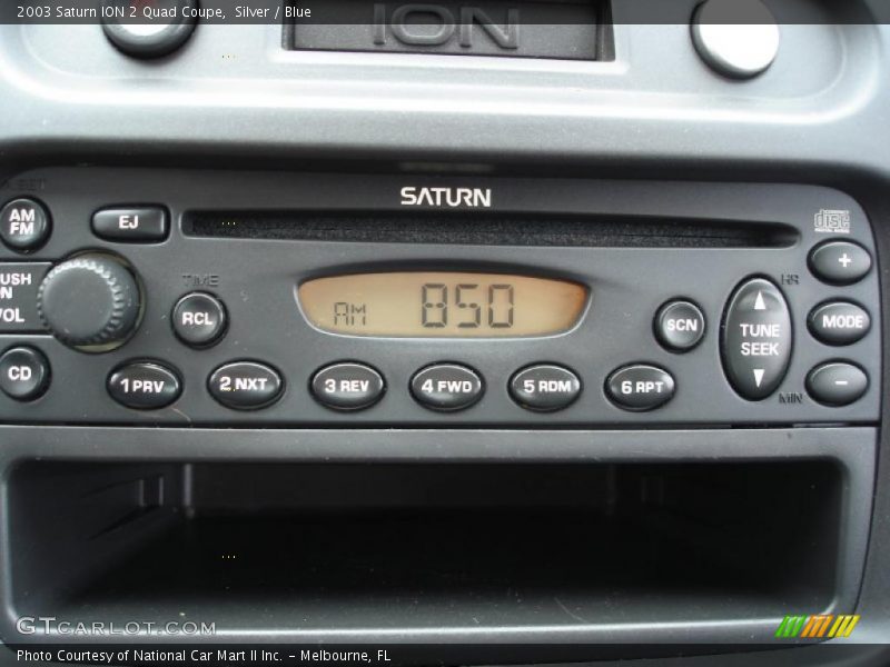 Silver / Blue 2003 Saturn ION 2 Quad Coupe