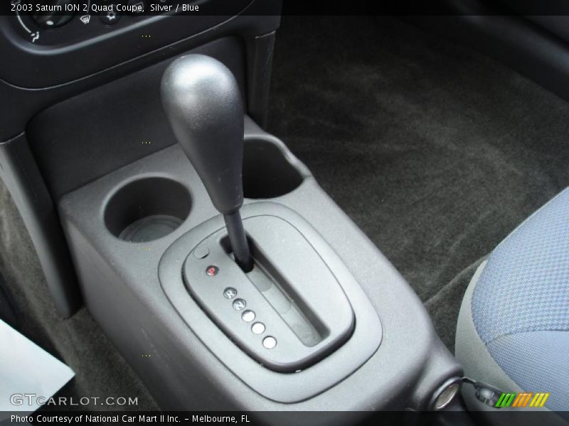 Silver / Blue 2003 Saturn ION 2 Quad Coupe