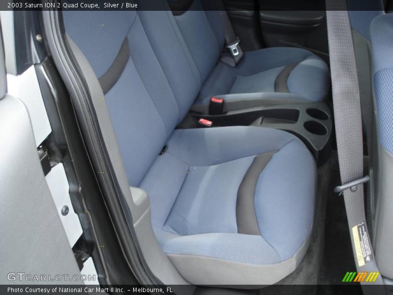 Silver / Blue 2003 Saturn ION 2 Quad Coupe