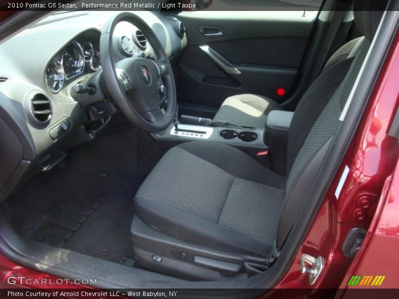 Performance Red Metallic / Light Taupe 2010 Pontiac G6 Sedan