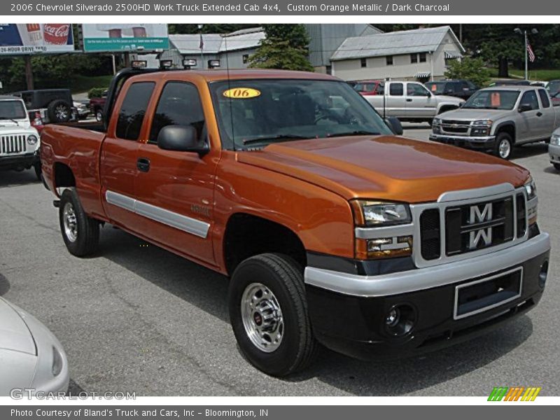 Custom Orange Metallic / Dark Charcoal 2006 Chevrolet Silverado 2500HD Work Truck Extended Cab 4x4