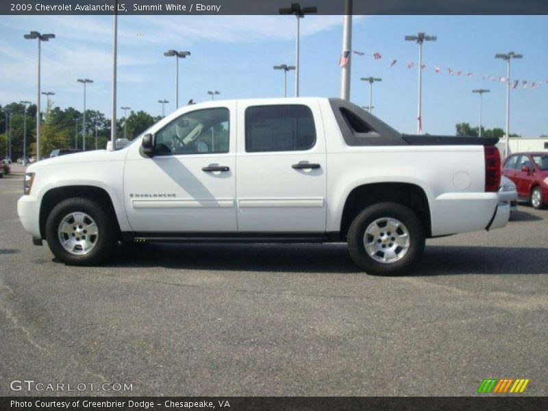 Summit White / Ebony 2009 Chevrolet Avalanche LS