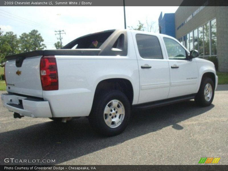 Summit White / Ebony 2009 Chevrolet Avalanche LS