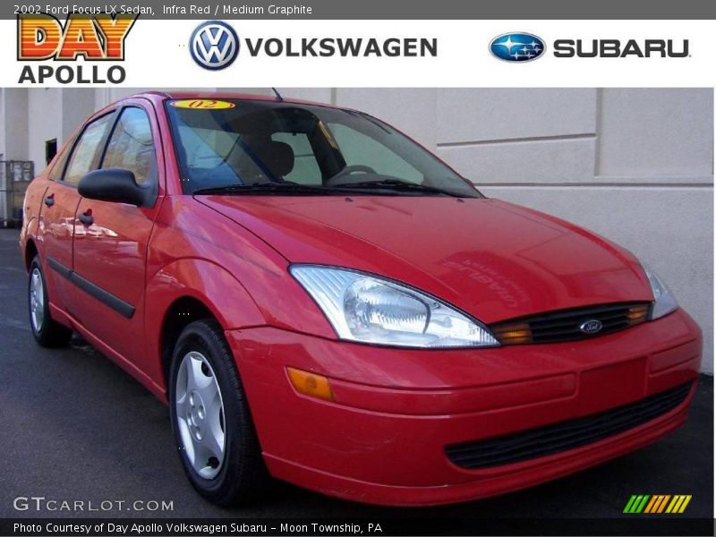 Infra Red / Medium Graphite 2002 Ford Focus LX Sedan