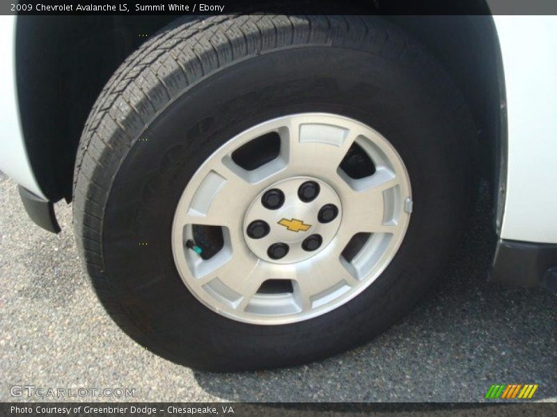 Summit White / Ebony 2009 Chevrolet Avalanche LS