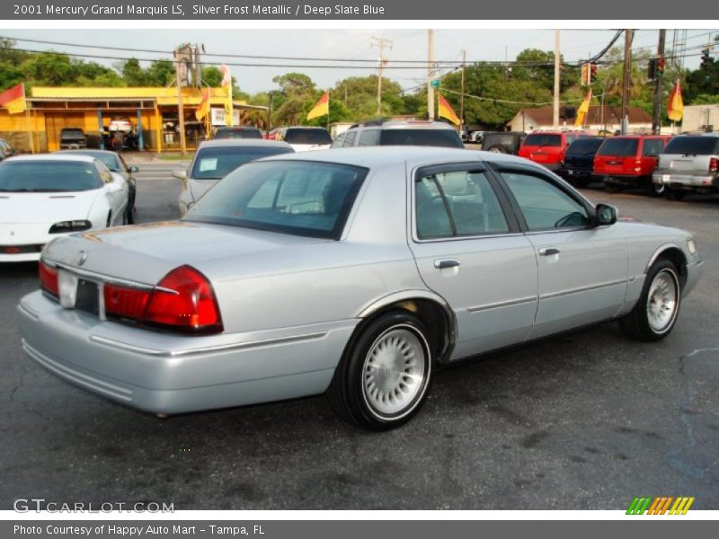 Silver Frost Metallic / Deep Slate Blue 2001 Mercury Grand Marquis LS