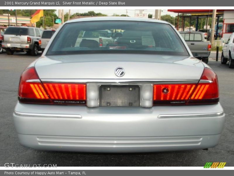 Silver Frost Metallic / Deep Slate Blue 2001 Mercury Grand Marquis LS