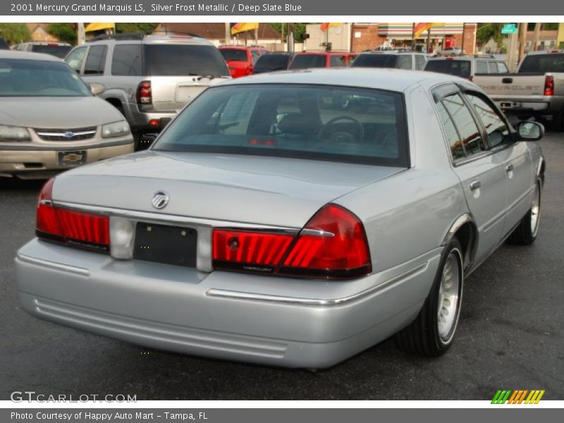 Silver Frost Metallic / Deep Slate Blue 2001 Mercury Grand Marquis LS