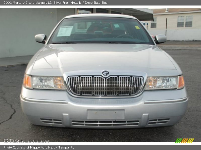 Silver Frost Metallic / Deep Slate Blue 2001 Mercury Grand Marquis LS