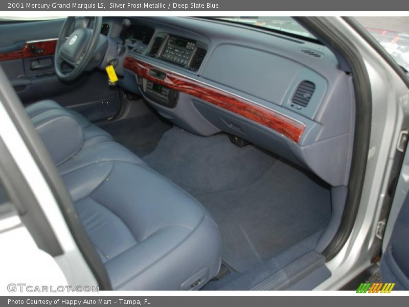 Silver Frost Metallic / Deep Slate Blue 2001 Mercury Grand Marquis LS