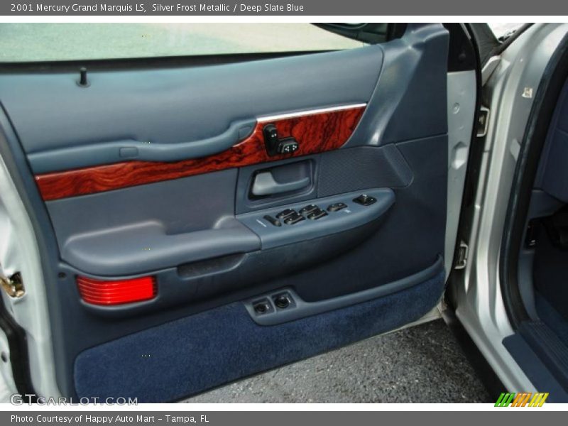 Silver Frost Metallic / Deep Slate Blue 2001 Mercury Grand Marquis LS