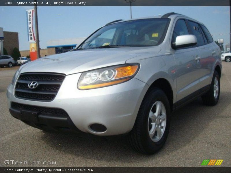 Bright Silver / Gray 2008 Hyundai Santa Fe GLS
