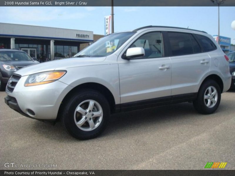 Bright Silver / Gray 2008 Hyundai Santa Fe GLS