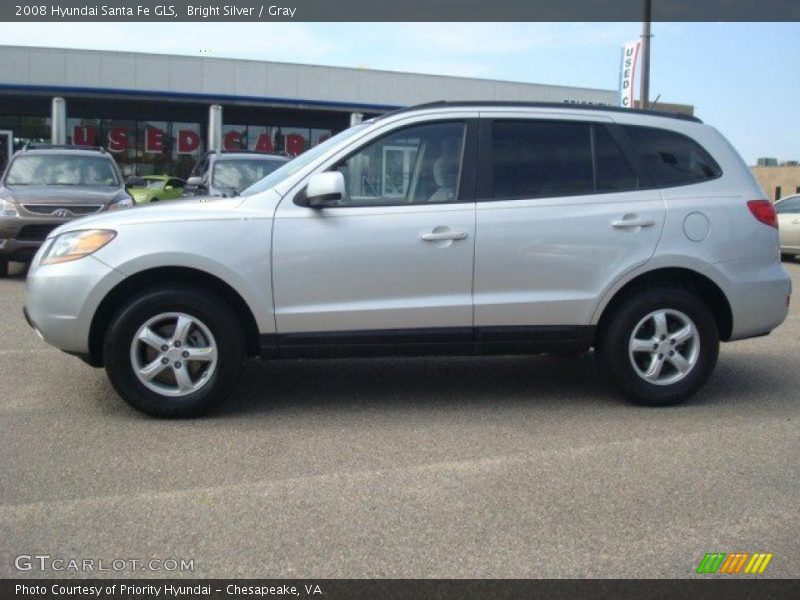 Bright Silver / Gray 2008 Hyundai Santa Fe GLS