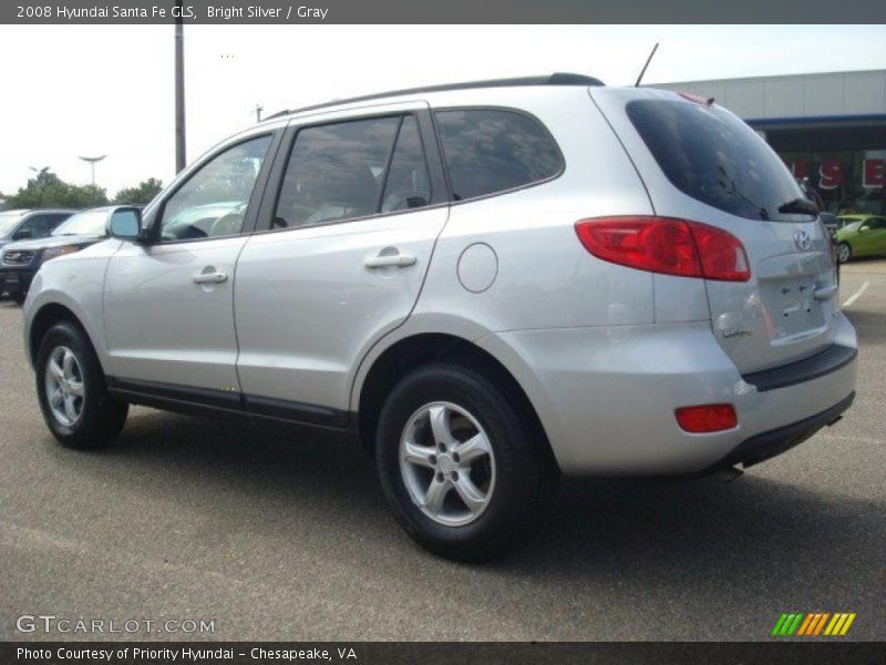 Bright Silver / Gray 2008 Hyundai Santa Fe GLS