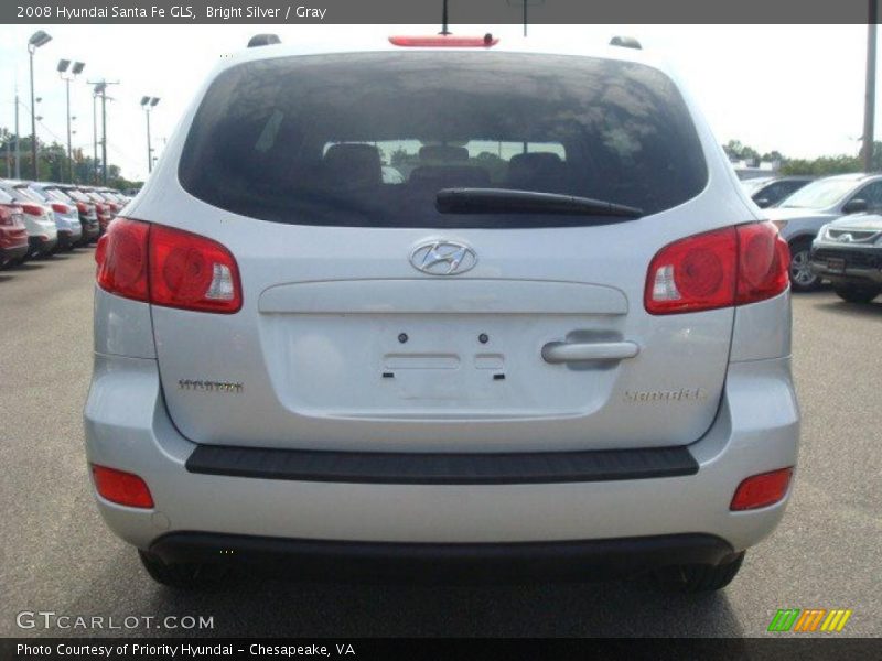 Bright Silver / Gray 2008 Hyundai Santa Fe GLS