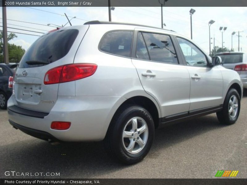 Bright Silver / Gray 2008 Hyundai Santa Fe GLS
