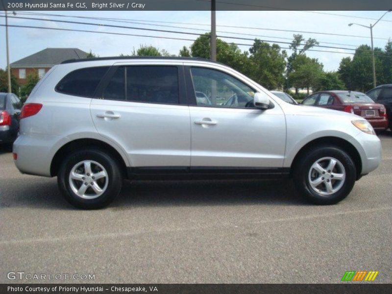 Bright Silver / Gray 2008 Hyundai Santa Fe GLS