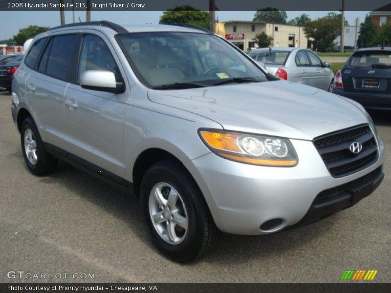 Bright Silver / Gray 2008 Hyundai Santa Fe GLS