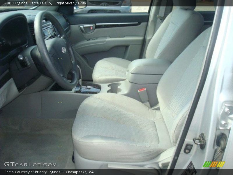 Bright Silver / Gray 2008 Hyundai Santa Fe GLS