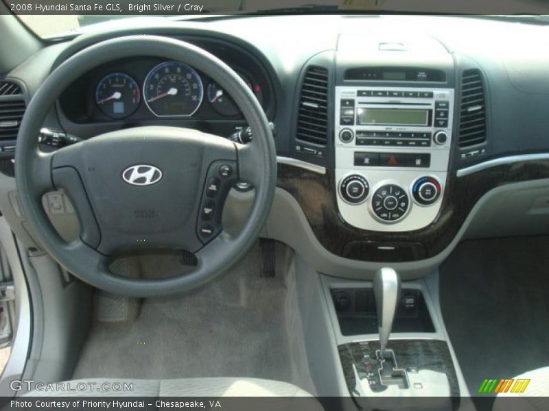 Bright Silver / Gray 2008 Hyundai Santa Fe GLS