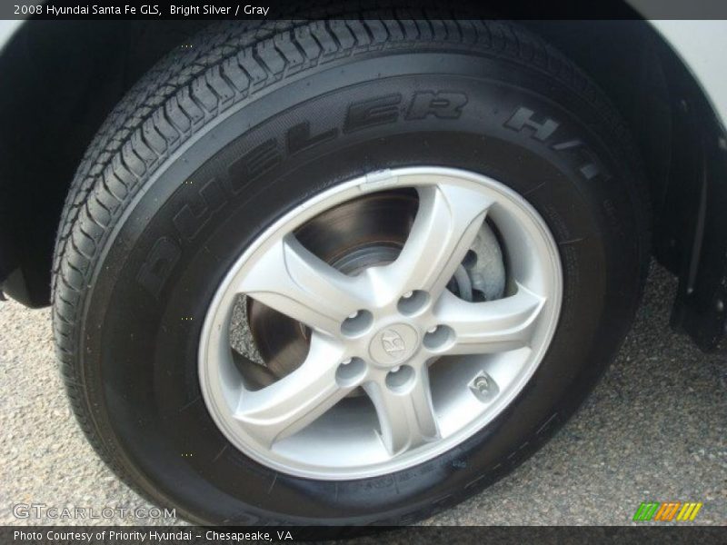 Bright Silver / Gray 2008 Hyundai Santa Fe GLS