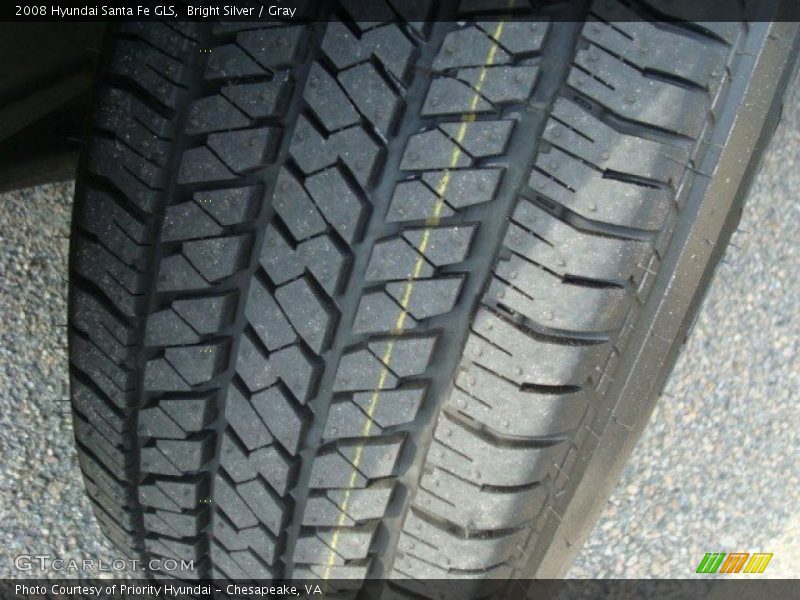 Bright Silver / Gray 2008 Hyundai Santa Fe GLS