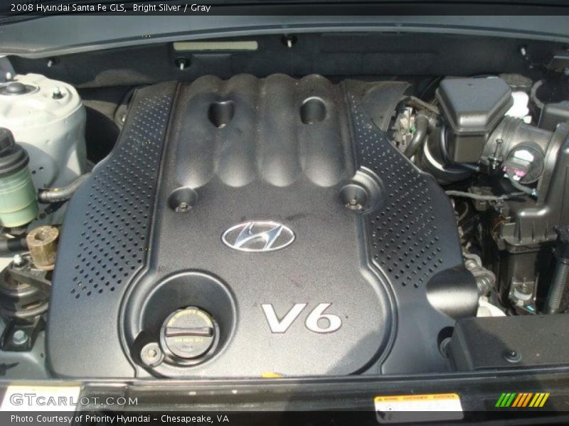 Bright Silver / Gray 2008 Hyundai Santa Fe GLS