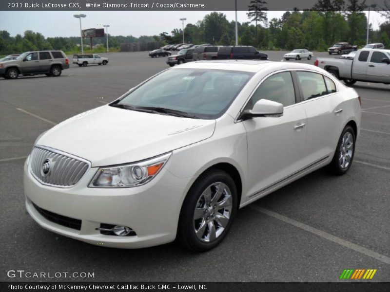 White Diamond Tricoat / Cocoa/Cashmere 2011 Buick LaCrosse CXS