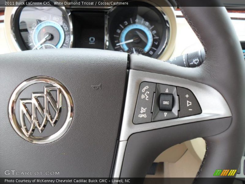 White Diamond Tricoat / Cocoa/Cashmere 2011 Buick LaCrosse CXS