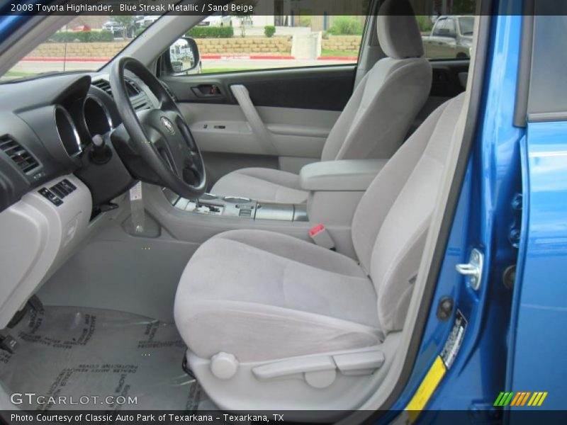 Blue Streak Metallic / Sand Beige 2008 Toyota Highlander