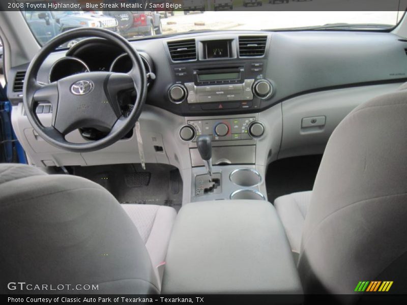 Blue Streak Metallic / Sand Beige 2008 Toyota Highlander