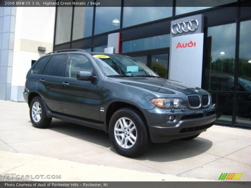 Highland Green Metallic / Beige 2006 BMW X5 3.0i