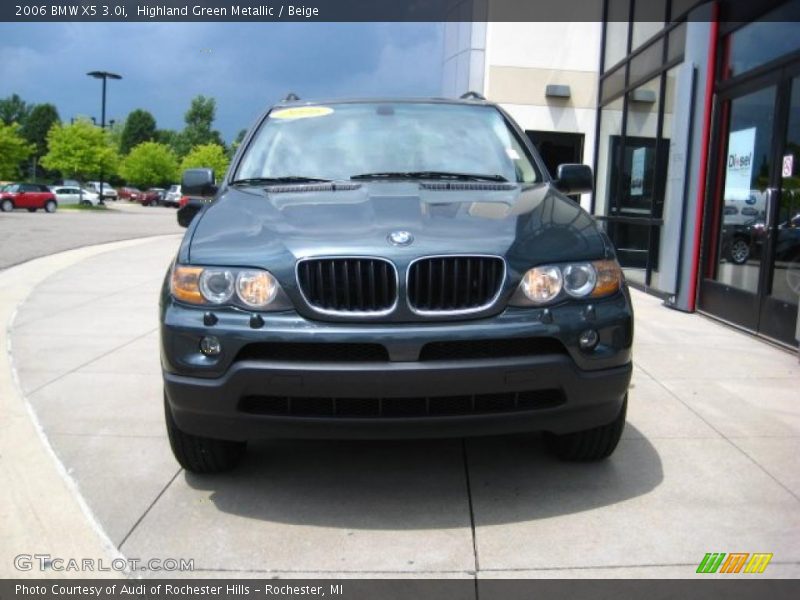 Highland Green Metallic / Beige 2006 BMW X5 3.0i