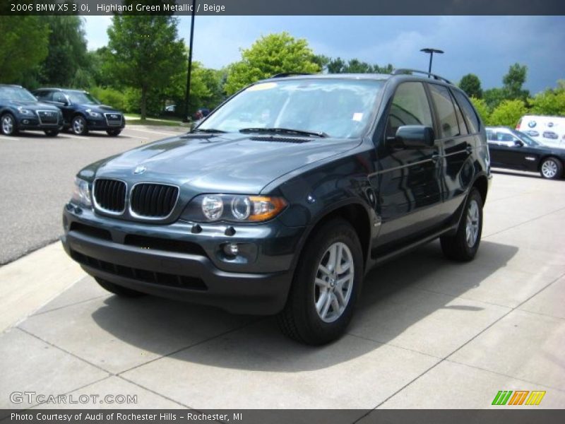 Highland Green Metallic / Beige 2006 BMW X5 3.0i