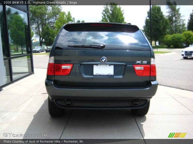 Highland Green Metallic / Beige 2006 BMW X5 3.0i