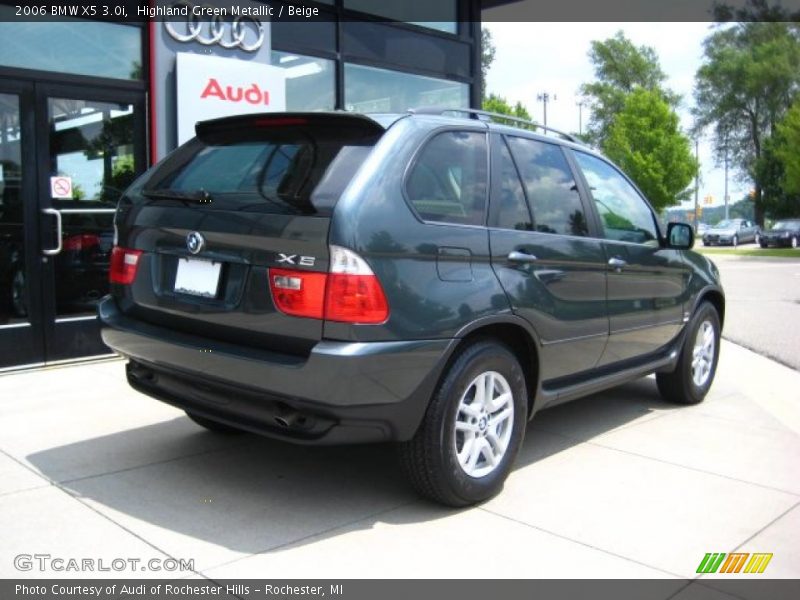 Highland Green Metallic / Beige 2006 BMW X5 3.0i