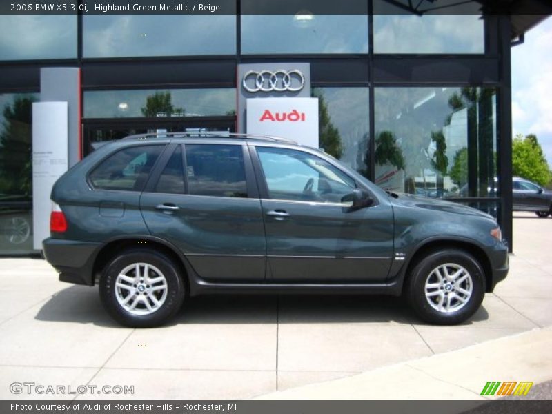 Highland Green Metallic / Beige 2006 BMW X5 3.0i