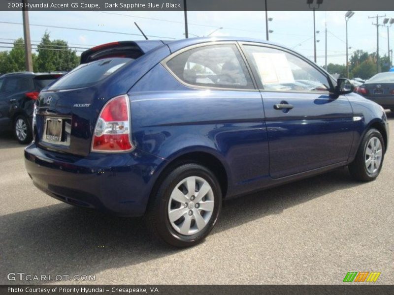 Dark Sapphire Blue / Black 2008 Hyundai Accent GS Coupe