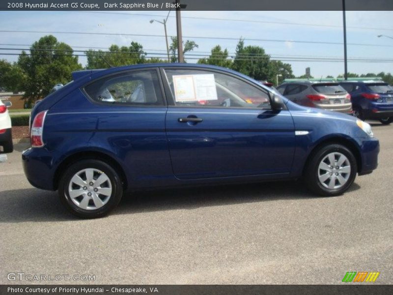 Dark Sapphire Blue / Black 2008 Hyundai Accent GS Coupe