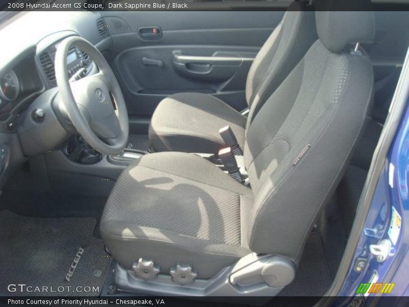 Dark Sapphire Blue / Black 2008 Hyundai Accent GS Coupe