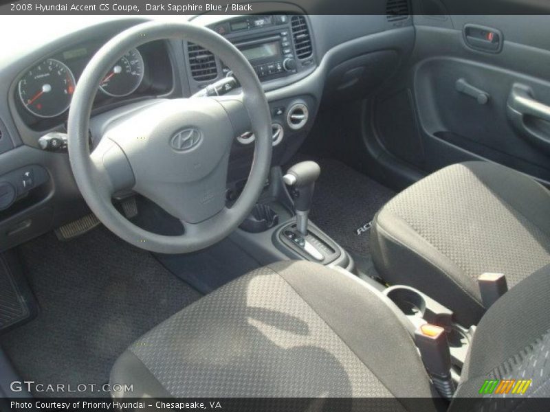 Dark Sapphire Blue / Black 2008 Hyundai Accent GS Coupe