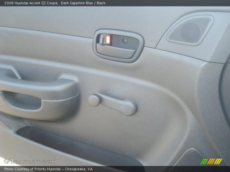 Dark Sapphire Blue / Black 2008 Hyundai Accent GS Coupe