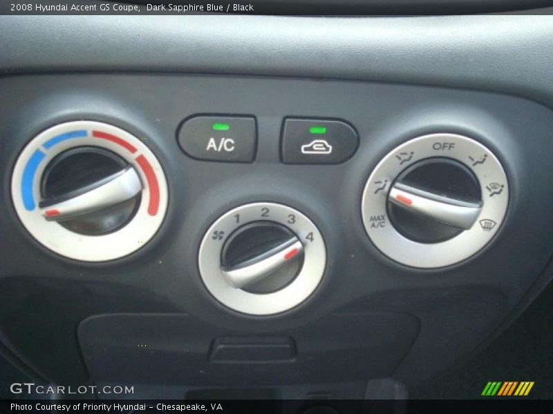 Dark Sapphire Blue / Black 2008 Hyundai Accent GS Coupe