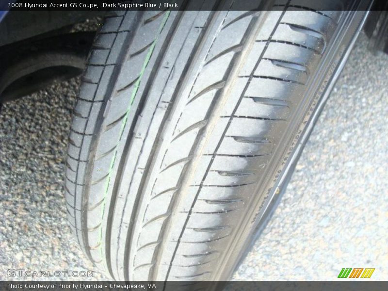 Dark Sapphire Blue / Black 2008 Hyundai Accent GS Coupe