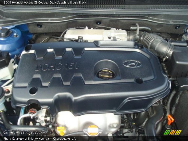 Dark Sapphire Blue / Black 2008 Hyundai Accent GS Coupe